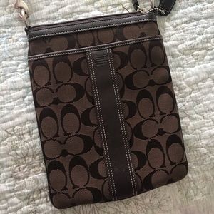 Chocolate brown COACH crossbody bag
